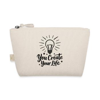 You Create Your Life Light Bulb Inspiration - Organic Pouch - nature - Front