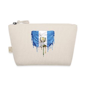 Guatemala Flagge Schmelz-Effekt - Bio-Täschchen - Natur - Vorne