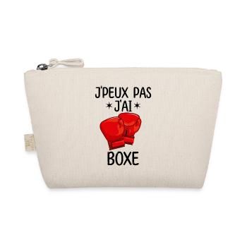 Je peux pas j'ai boxe - Trousse biologique - nature - Devant