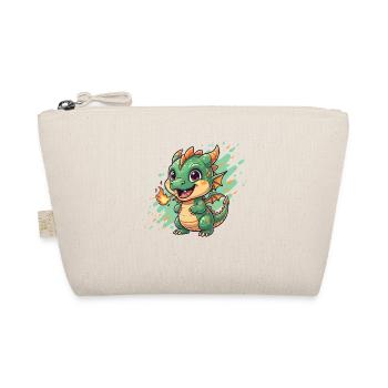 Little Fire Dragon Charm - Organic Pouch - nature - Front
