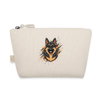 Schäferhund Kopf Spraykunst - Bio-Täschchen - Natur - Vorne