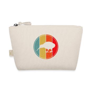 Kiwi Bird Retro Vintage Sunset New Zealand - Organic Pouch - nature - Front