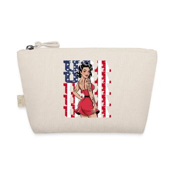 USA Retro Pin-Up Tattoo Style - Organic Pouch - nature - Front
