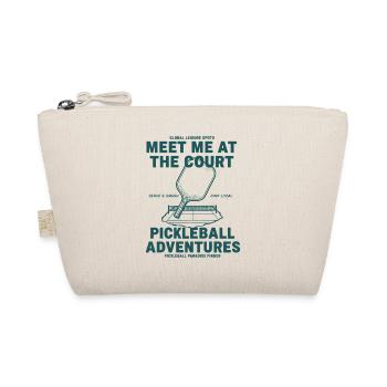 Pickleball Funny Player Love Pickleball Court Net - Organic Pouch - nature - Front