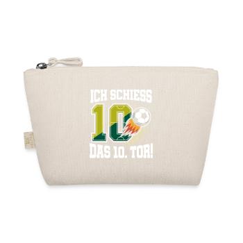 Ich Schiess 10. Tor Lustig 10. Geburtstag Fußball - Bio-Täschchen - Natur - Vorne