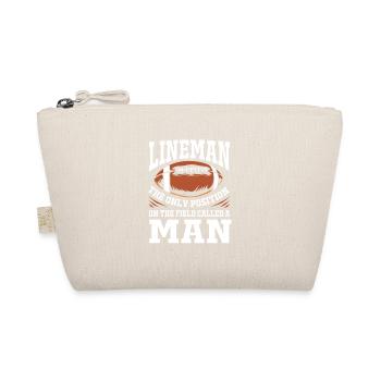 American Football Lineman - Bio-Täschchen - Natur - Vorne