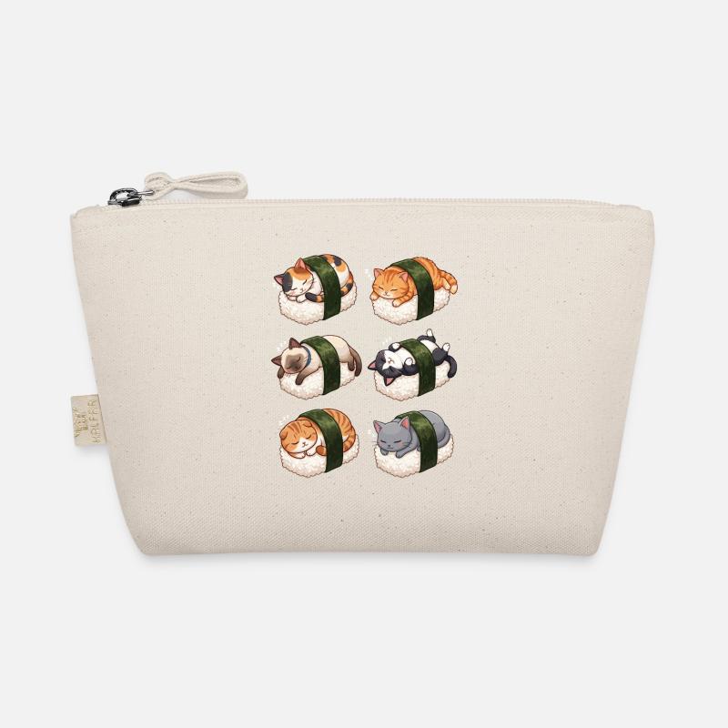 Kawaii Chat Sushi Nigiri Mignonne Neko Dormant Trousse biologique