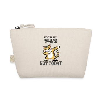Not Today Funny Cat Sarcasm Design - Organic Pouch - nature - Front