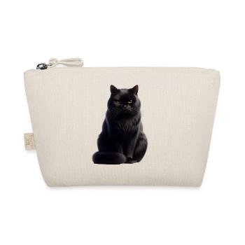 Schwarze Katze - Bio-Täschchen - Natur - Vorne