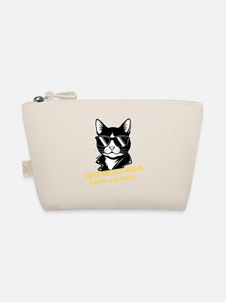 Früher war alles besser Katze Sonnenbrille - Bio-Täschchen - Natur