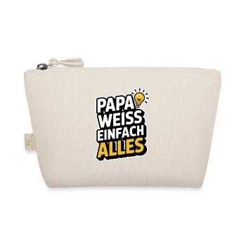 Intelligenter Vater Väter Papa Weiss Einfach Alles - Bio-Täschchen - Natur - Vorne