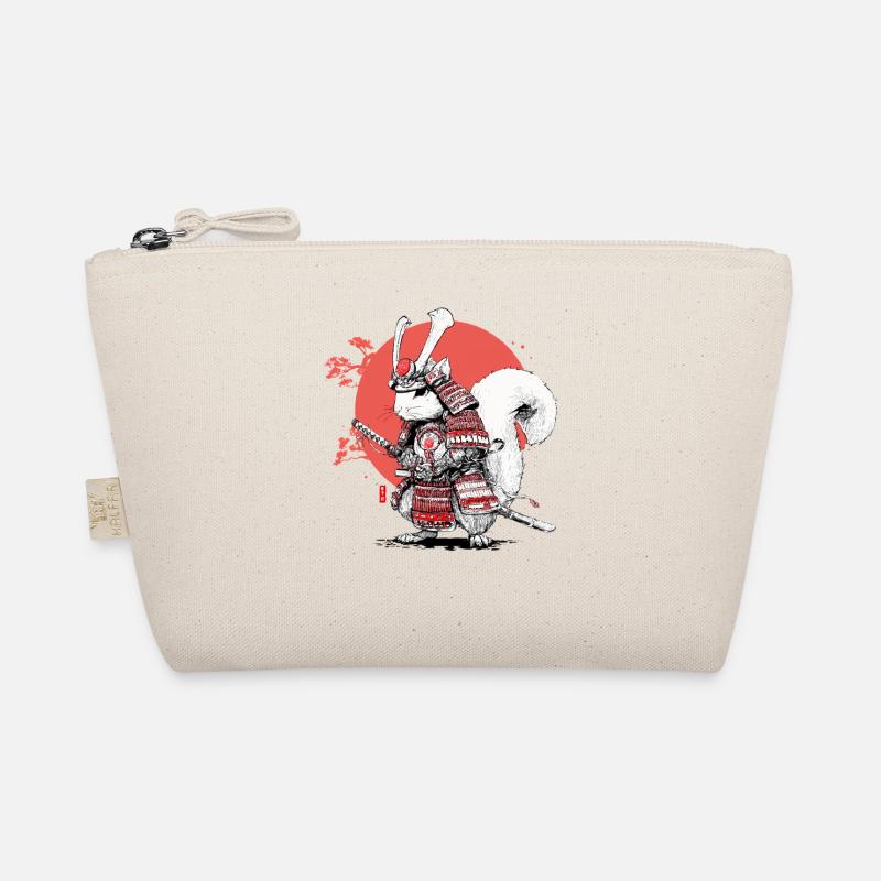 Eichhörnchen-Samurai im Roten Kreis Bio-Täschchen