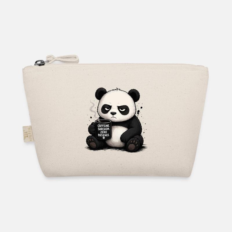 Coffee panda with sarcasm Organic Pouch