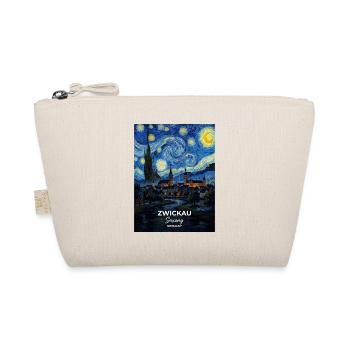 Zwickau Germany in Starry Night Style - Organic Pouch - nature - Front