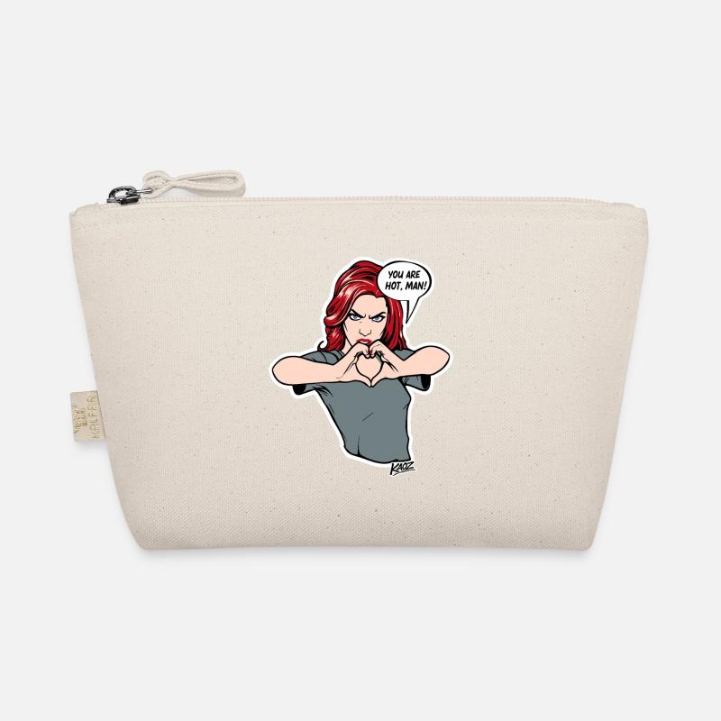 Heart Hands Attitude Cartoon Tee Organic Pouch