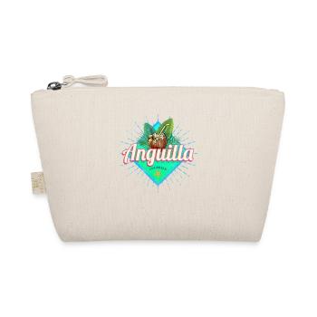 Anguilla in the Caribbean Vintage Island Souvenir - Organic Pouch - nature - Front