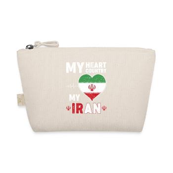 Cœur pour le drapeau iranien Cœur - Trousse biologique - nature - Devant