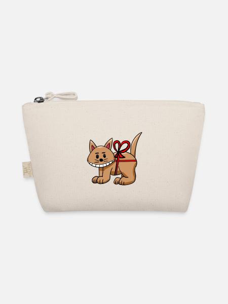 Chat drôle d’anniversaire Enfant chat - Trousse biologique - nature - Devant