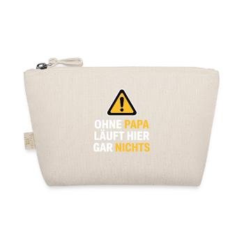 Ohne Papa Läuft Nichts Vater Geschenk Vatertag - Bio-Täschchen - Natur - Vorne