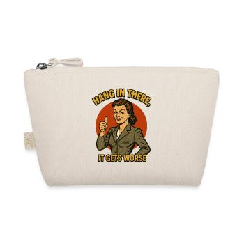 Vintage Women Thumbs Up Satire - Organic Pouch - nature - Front
