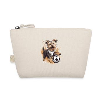 Yorkshire Terrier Hund Fussball Sport - Bio-Täschchen - Natur - Vorne