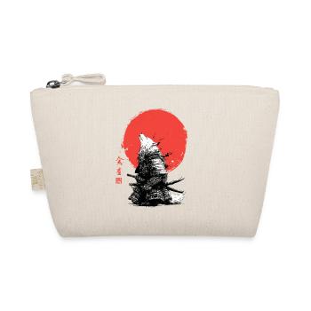 Wolf Samurai under Crimson Sun - Organic Pouch - nature - Front