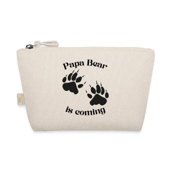 Papa Bear Paw Print – Family Dad Shirt - Organic Pouch - nature - Front