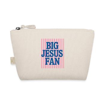 Grand fan de Jésus Pink Stripes Church Faith Christian - Trousse biologique - nature - Devant