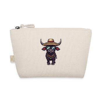 Stier Comic Lustig Sombrero - Bio-Täschchen - Natur - Vorne