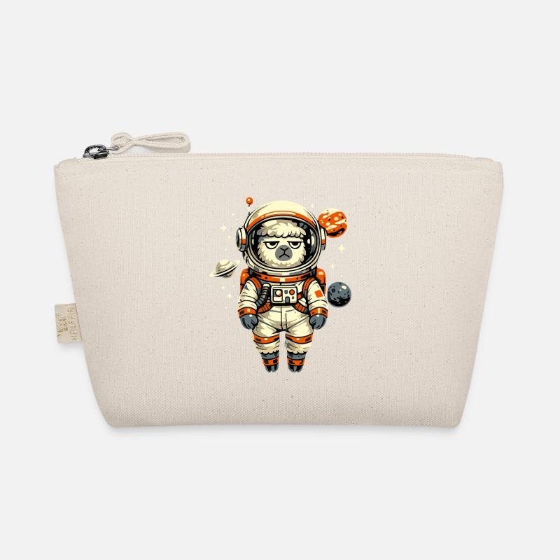 Grumpy Alpaca Astronaut in Space Organic Pouch