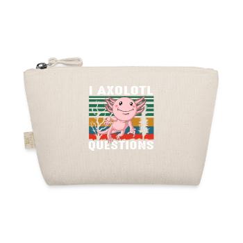 Axolotl Animal Lover Gift Art - Organic Pouch - nature - Front