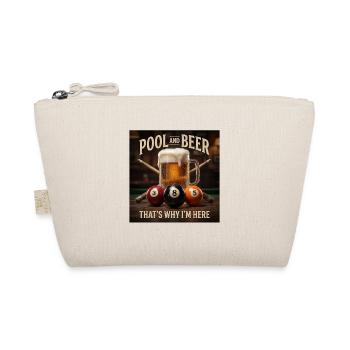 Funny 8-Ball Billiards Beer That's Why I'm Here - Organic Pouch - nature - Front