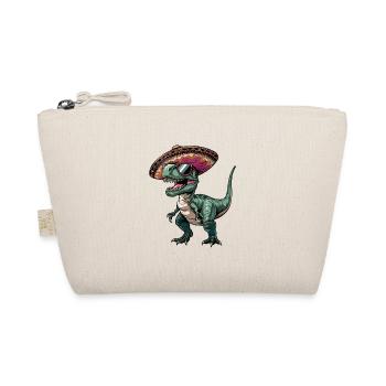 Dinosaur T-Rex Funny Sombrero - Organic Pouch - nature - Front