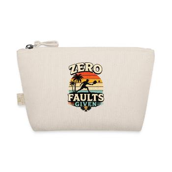 Zero Faults Given Retro Pickleball Design  - Bio-Täschchen - Natur - Vorne