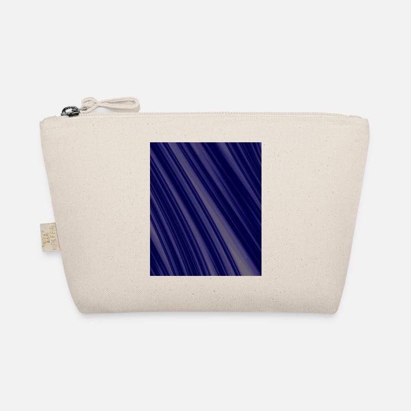 Navy Diagonal Structures Organic Pouch