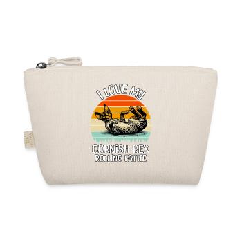 Funny Cornish Rex Cat - Organic Pouch - nature - Front