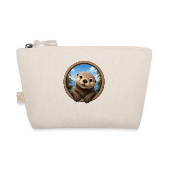 Otter im Rundfenster am Meer - Bio-Täschchen - Natur - Vorne