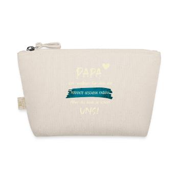 Papa Perfektes Geschenk Lustig Vatertag - Bio-Täschchen - Natur - Vorne