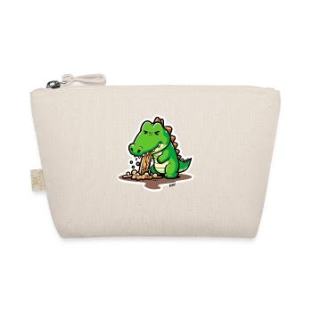 Dino Vomit Splash Cartoon - Organic Pouch - nature - Front