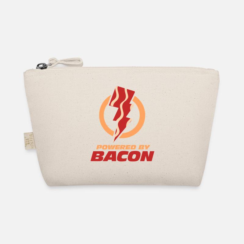Powered By Bacon Lightning Bolt Organic Pouch
