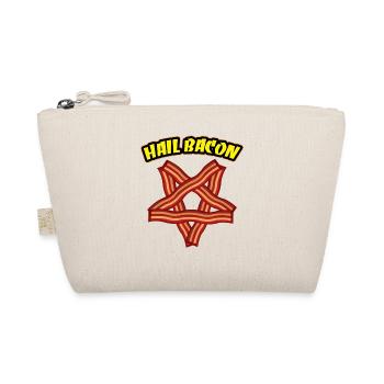 Hail Bacon – Funny Bacon Lover Humor - Organic Pouch - nature - Front