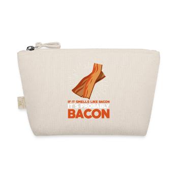 If It Smells Like Bacon Funny Meat Quote - Organic Pouch - nature - Front