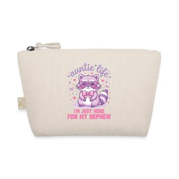 Auntie I'm Just Here For My Nephew - Organic Pouch - nature - Front