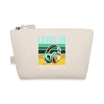 19. Geburtstag Junge Mädchen Gamer Level 19 - Bio-Täschchen - Natur - Vorne