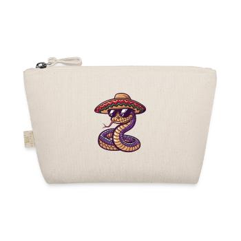 Snake Cobra Comic Funny Sombrero - Organic Pouch - nature - Front