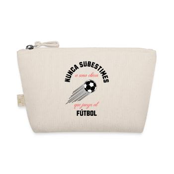 Feministisches Fußballmädchen  - Bio-Täschchen - Natur - Vorne