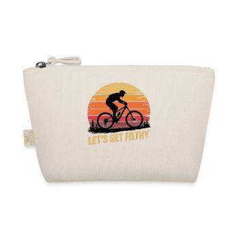 Mountain Bike Downhill MTB Riding Cycling Action - Organic Pouch - nature - Front