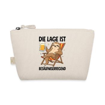 Die Lage Ist Besäufniserregend mit Faultier - Bio-Täschchen - Natur - Vorne