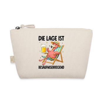 Die Lage Ist Besäufniserregend mit Flamingo - Bio-Täschchen - Natur - Vorne