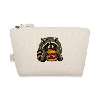 Raccoon with burger - Organic Pouch - nature - Front